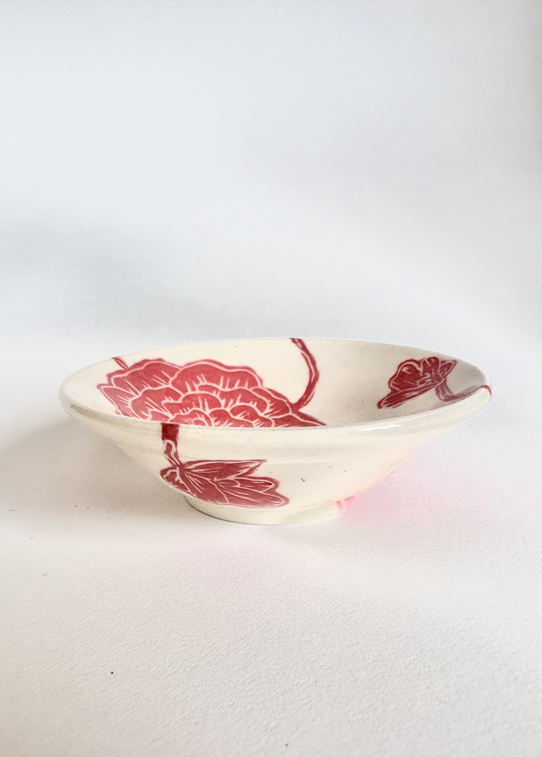 Sgraffito Floral - Red - Image 3