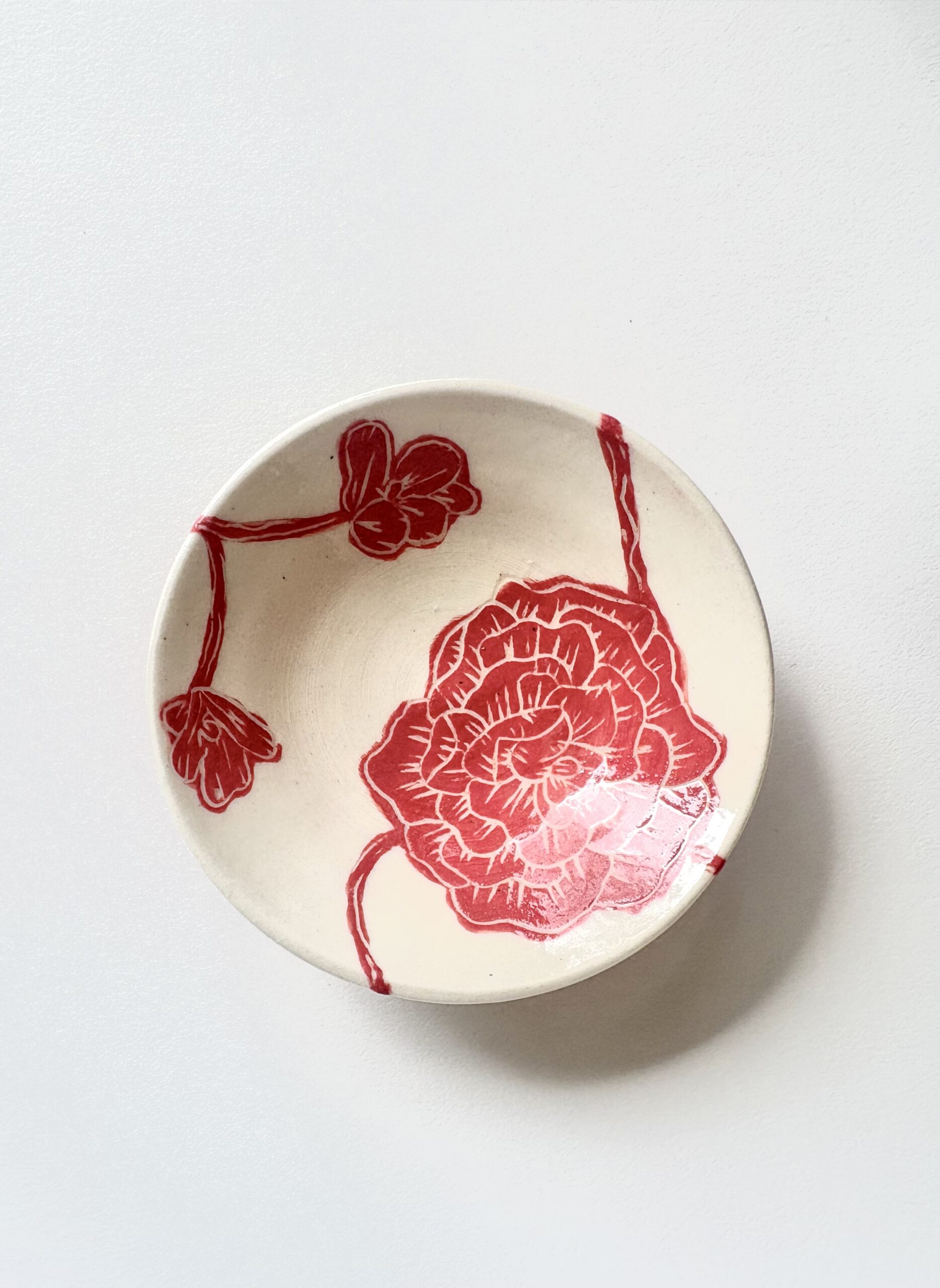 Sgraffito Floral - Red - Image 2