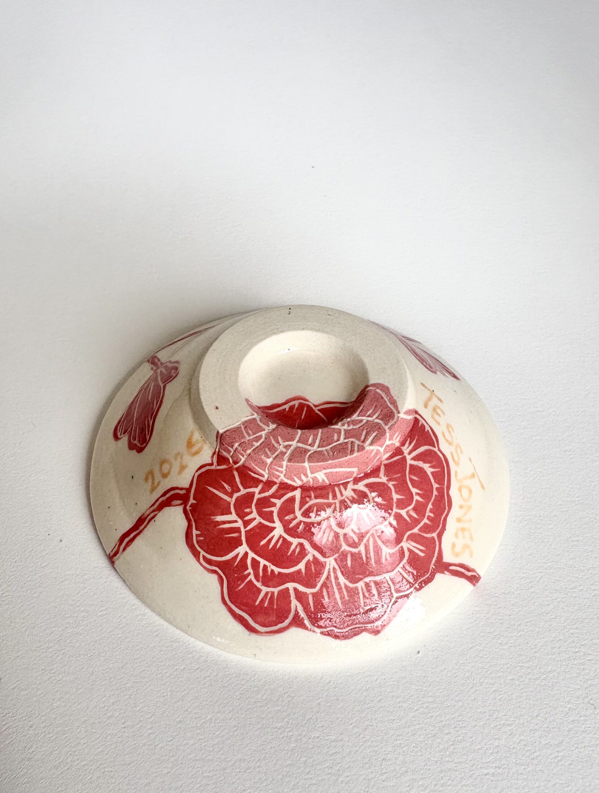 Sgraffito Floral - Red - Image 4